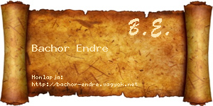 Bachor Endre névjegykártya
